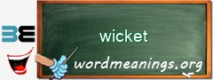 WordMeaning blackboard for wicket